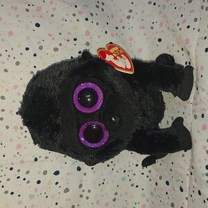 GORILLA Beanie Boo TY purple glittery eyes